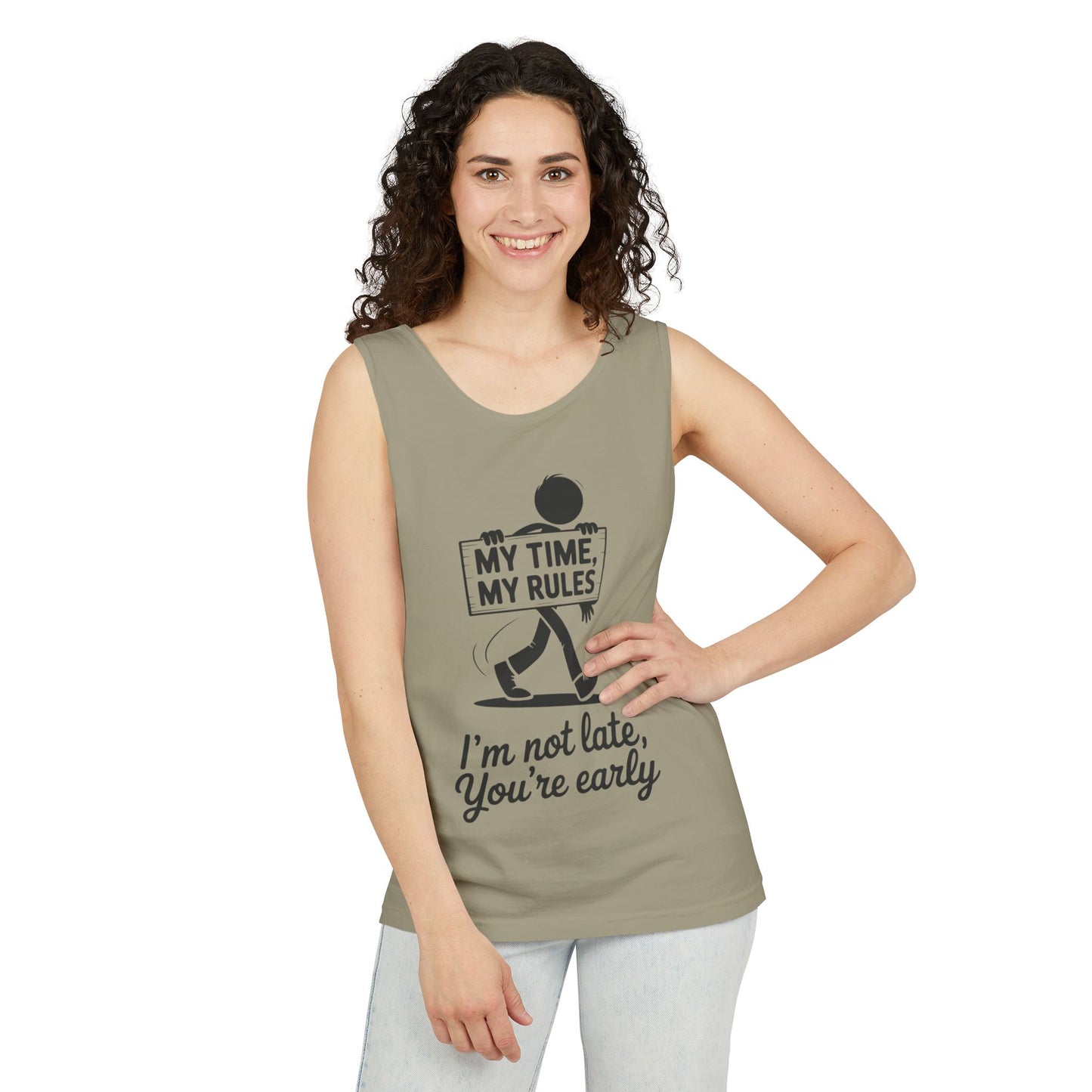 My Time, My Rules Men's Tank Top, Fun Casual Wear for Any Occasion, Relaxed Vibe, Time Management Humor, Self love t shirt