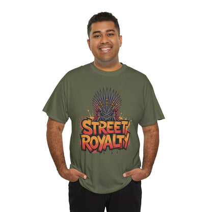 Street Royalty Men's T-Shirt, Graffiti Crown Graphic Tee, Urban Streetwear Top for Skaters and Hip Hop Style