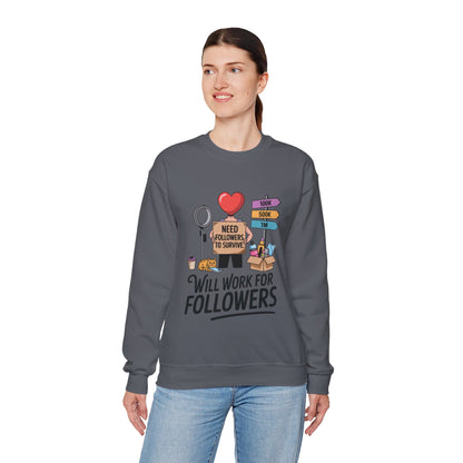 Funny Influencer Womens Sweatshirt, Social Media Sweatshirt, Humor Gifts, Crewneck for Influencers, Casual Wear, Womens Cozy Meme Top