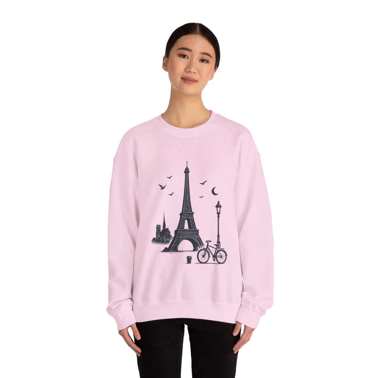 Vintage Parisian Crewneck Sweatshirt, Eiffel Tower Sweater, Cozy Travel Gift, Unisex Fashion, Casual Paris Sweatshirt