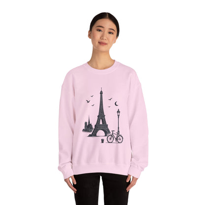 Vintage Parisian Crewneck Sweatshirt, Eiffel Tower Sweater, Cozy Travel Gift, Unisex Fashion, Casual Paris Sweatshirt