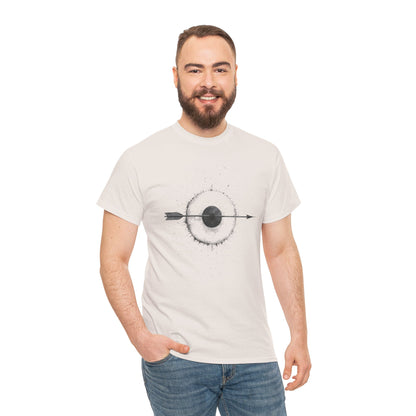 Artistic Arrow Graphic Unisex Cotton Tee, Motivational Shirt, Casual Wear, Gift for Him/Her, Trendy Fashion