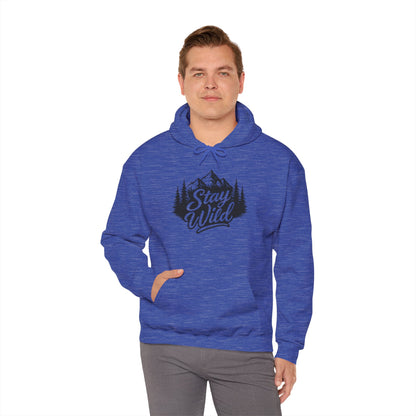 Stay Wild Hoodie, Nature Lover Unisex Pullover, Mountain Adventure Hiking Sweatshirt, Outdoorsy Gift for Him Her