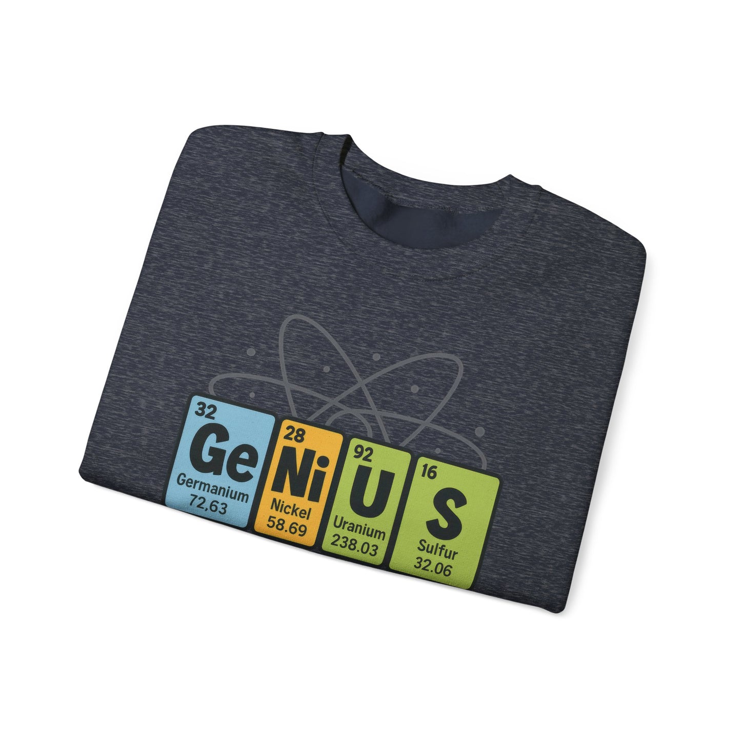 Funny Mens Genius Sweatshirt, Periodic Table Nerd Pullover, Smart Science Gift for Him, Genius Sweatshirt,  Science Lovers Gift