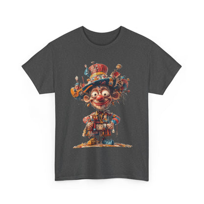 Colorful Clown T-Shirt, Funny Circus Character Graphic Tee, Whimsical Comic Style Shirt for Humor Lovers, Comedy Tee