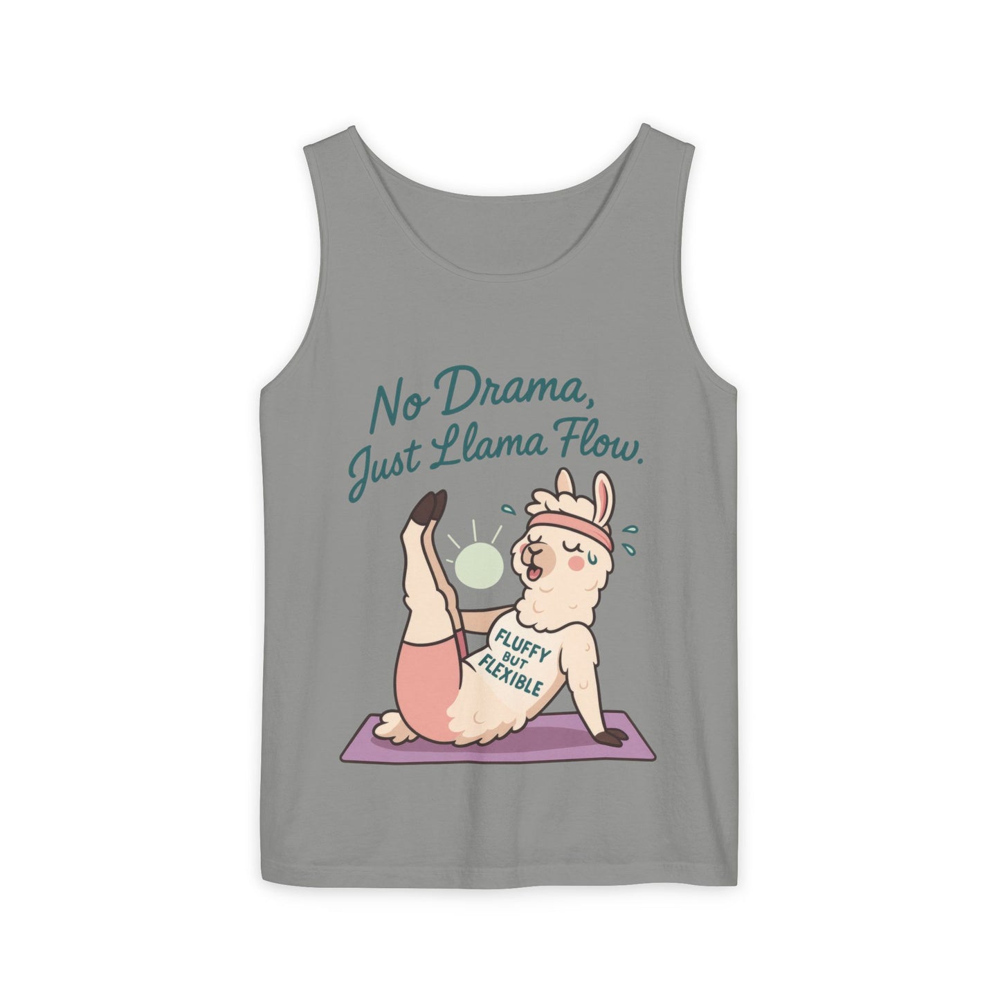 Llama Yoga Tank Top, Funny Yoga Llama Tank for Women, Gift for Yogis, Fun Yoga T-Shirt for Animal Lovers, Funny Workout Top, Summer Wear