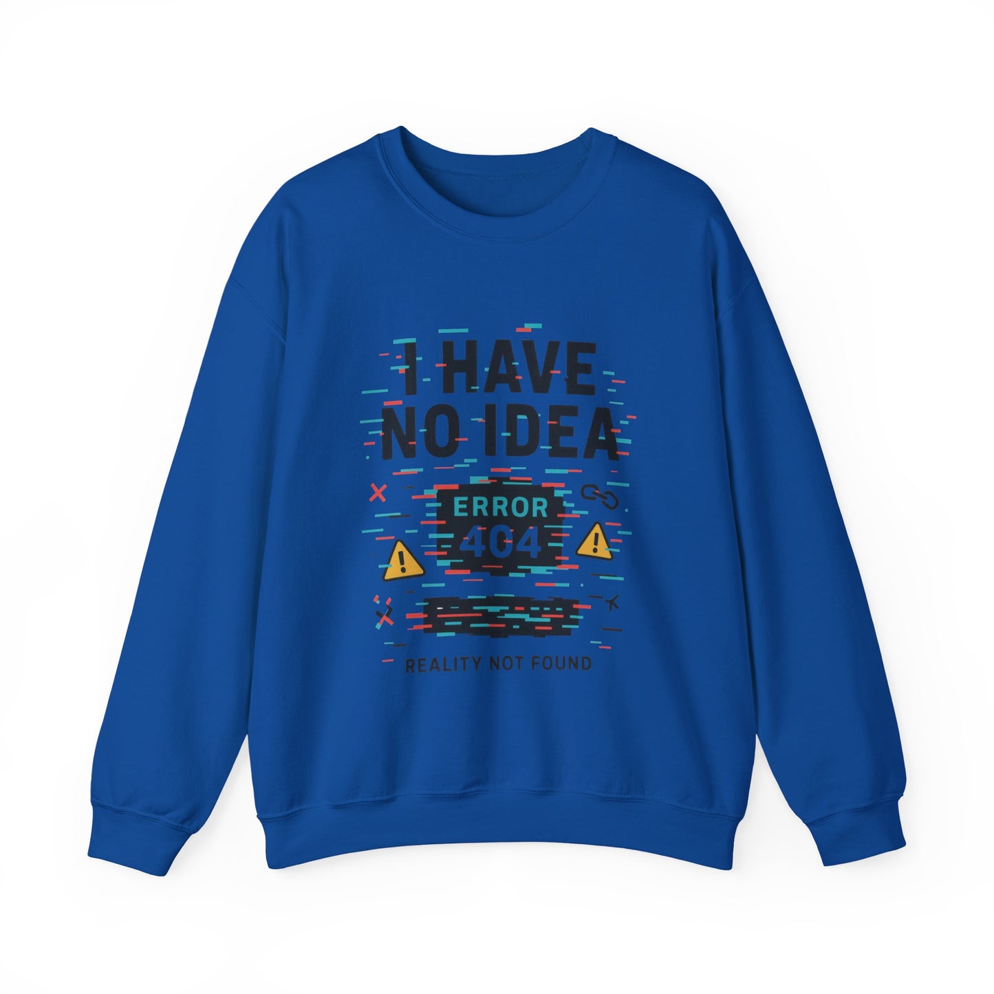 Error 404 Humor Crewneck Sweatshirt, Comfy Unisex Oversized Sweater, Fun Casual Wear, Tech Lover Gift, Everyday Loungewear