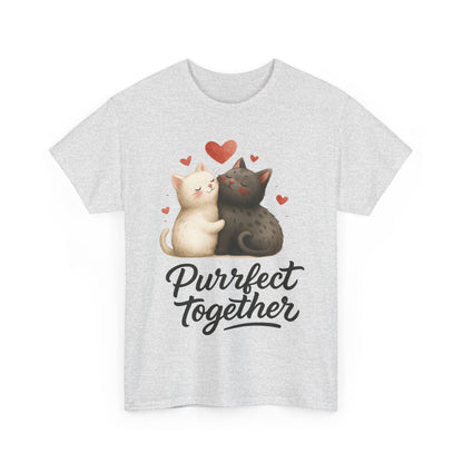 Purrfect Together Cat Womens Tee, Cute Cat Lovers Gift, Funny Animal T-Shirt, Womens Cotton Graphic Tee, Perfect for Valentine's Day, Pet [...]