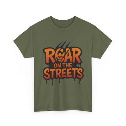 Roar on the Streets Lion Graphic Mens Urban T-Shirt, Lion Shirt