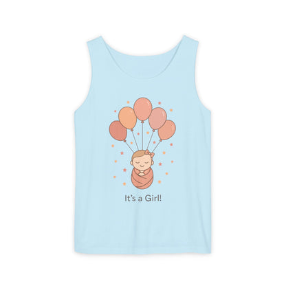 It's a Girl! Baby Shower Tank Top, Baby Girl Pregnancy Announcement Shirt, Gender Reveal Mom To Be Gift, Expecting Baby Shower Top