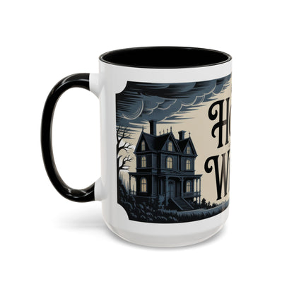 The House of Whispers Mug, Haunted Mansion Gothic Coffee Cup, Spooky Halloween Gift for Horror Lovers, Accent Coffee Mug (11, 15oz)
