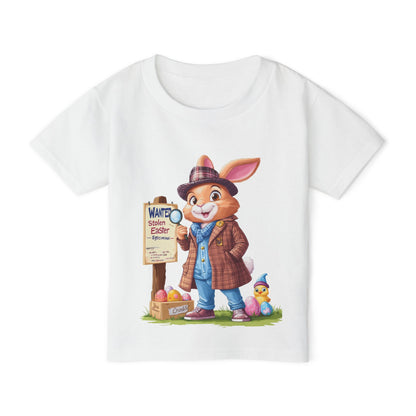 Detective Bunny Toddler T-Shirt - Fun Easter Egg Hunt Shirt for Kids, Cute Mystery Bunny Design, Spring Holiday Cotton Tee, Easter Gift Tee