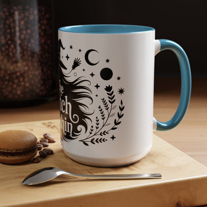 The Witch Within Mug, Minimalist Witchy Coffee Cup, Celestial Feminine Power Gift, Spiritual Boho Halloween Drinkware, Coffee Mug (11, 15oz)