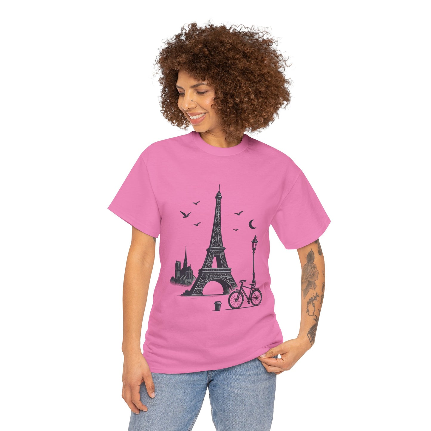 Eiffel Tower Graphic Tee, Parisian Style T-Shirt, Casual Summer Top, Travel Gift, Unisex Cotton Shirt