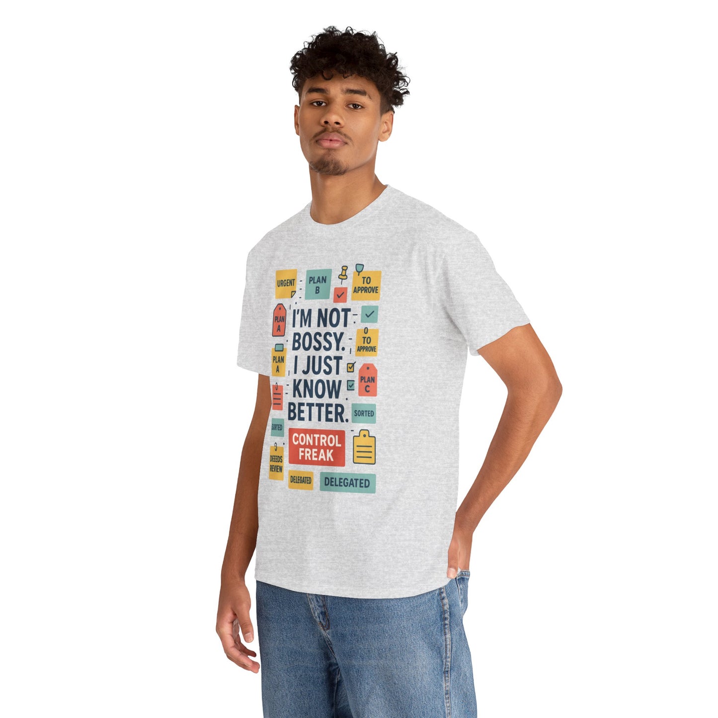 Funny Men's Control Freak T-Shirt, Perfect for Bossy Friends, Gift for Leaders, Fun Office Humor, Sarcastic Productivity Tee for Him