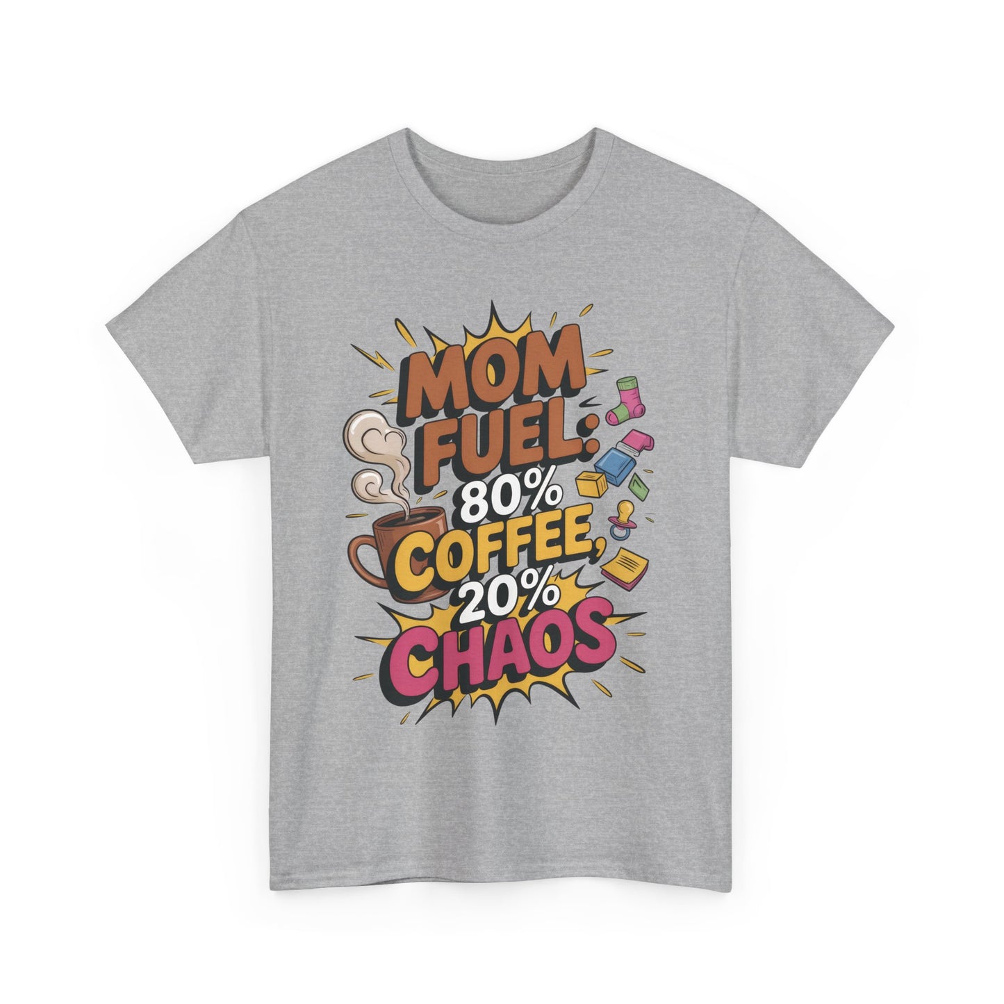 Funny Mom Fuel Coffee Tee, Gifts for Moms, Mother's Day Gift, Coffee Lover Shirt, T-Shirt for Coffee Loving Moms, Tired Mom Life Tee