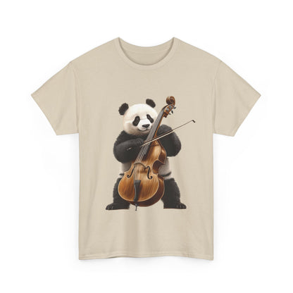 Panda Musician Tee - Cute Animal Graphic Shirt for Music Lovers, Gift for Panda Fans, Unique Concert Outfit, Casual Wear, Cellist Panda