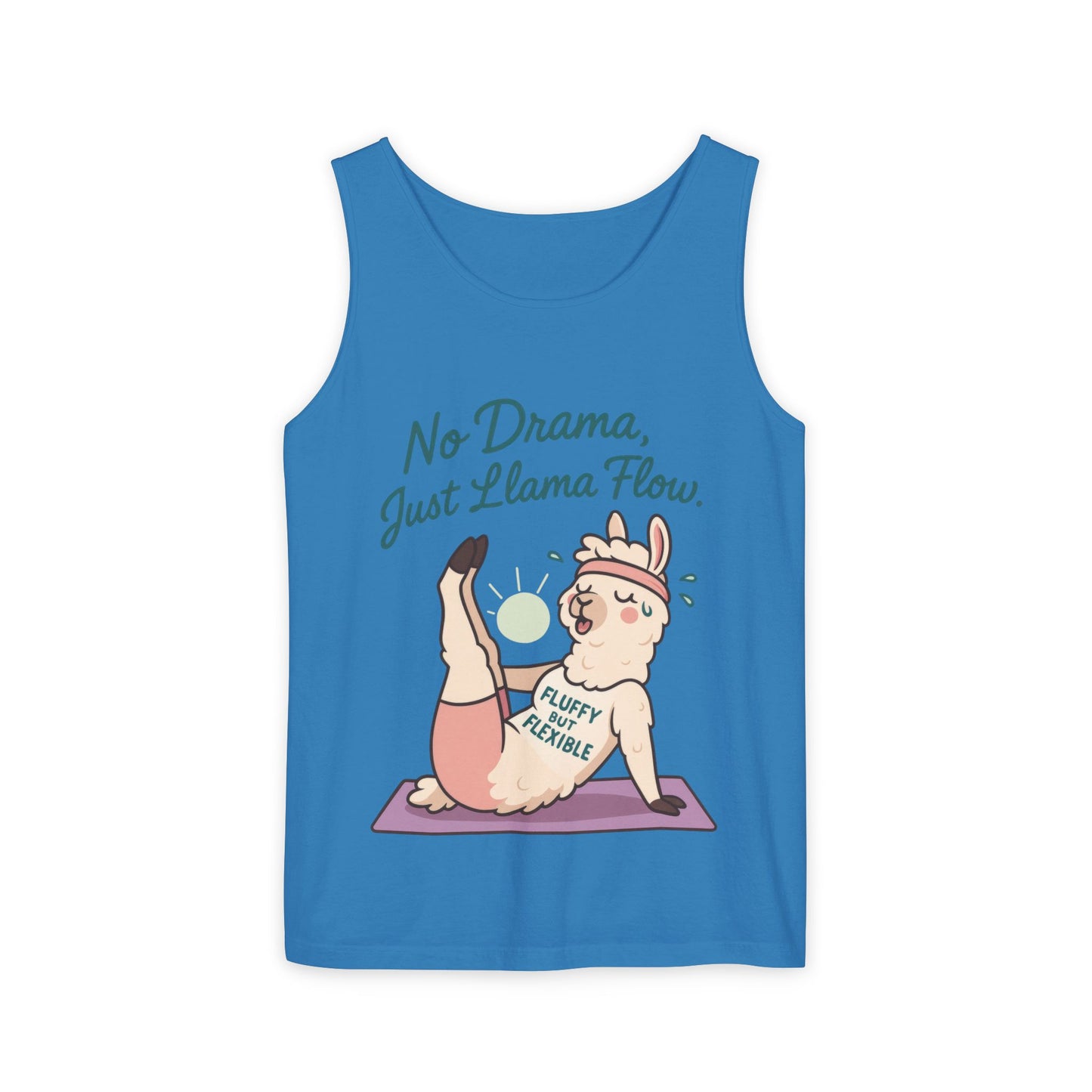 Llama Yoga Tank Top, Funny Yoga Llama Tank for Women, Gift for Yogis, Fun Yoga T-Shirt for Animal Lovers, Funny Workout Top, Summer Wear