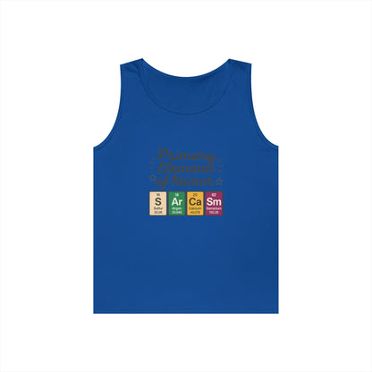 Sarcasm Tank Top for Men, Funny Chemistry Shirt, Science Humor Sleeveless Tee, Nerdy Summer Gym Shirt for Him, Chemistry Elements