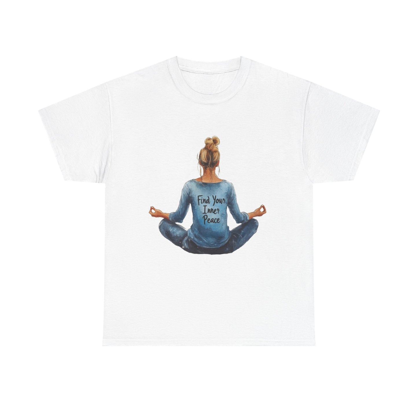 Find Your Inner Peace Unisex Heavy Cotton Tee, Motivational Shirt, Meditation Apparel, Relaxation Gift, Casual Wear, Mindfulness Tee