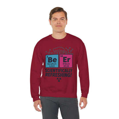 Scientifically Refreshing Beer Mens Sweatshirt, Gift for Beer Lovers, Science-Inspired Apparel, Perfect for Parties and Gatherings