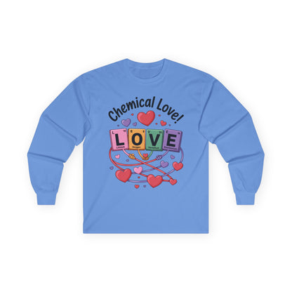 Chemical Love Women's Long Sleeve Tee, Valentine's Day Gift, Cute Chemistry Shirt, Science Lover Apparel, Relationship Humor