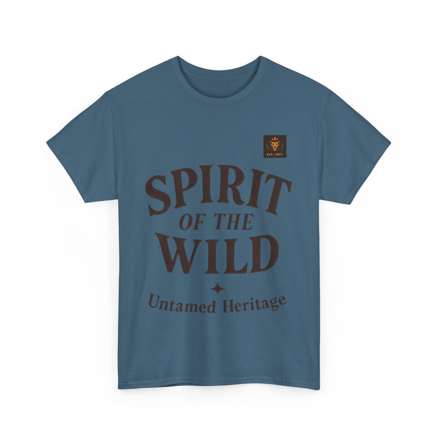 Spirit of the Wild Mens Heavy Cotton Tee, Nature Lover Gift, Outdoor Adventure Shirt, Unisex Tee, Casual Wear, Unique Graphic Apparel