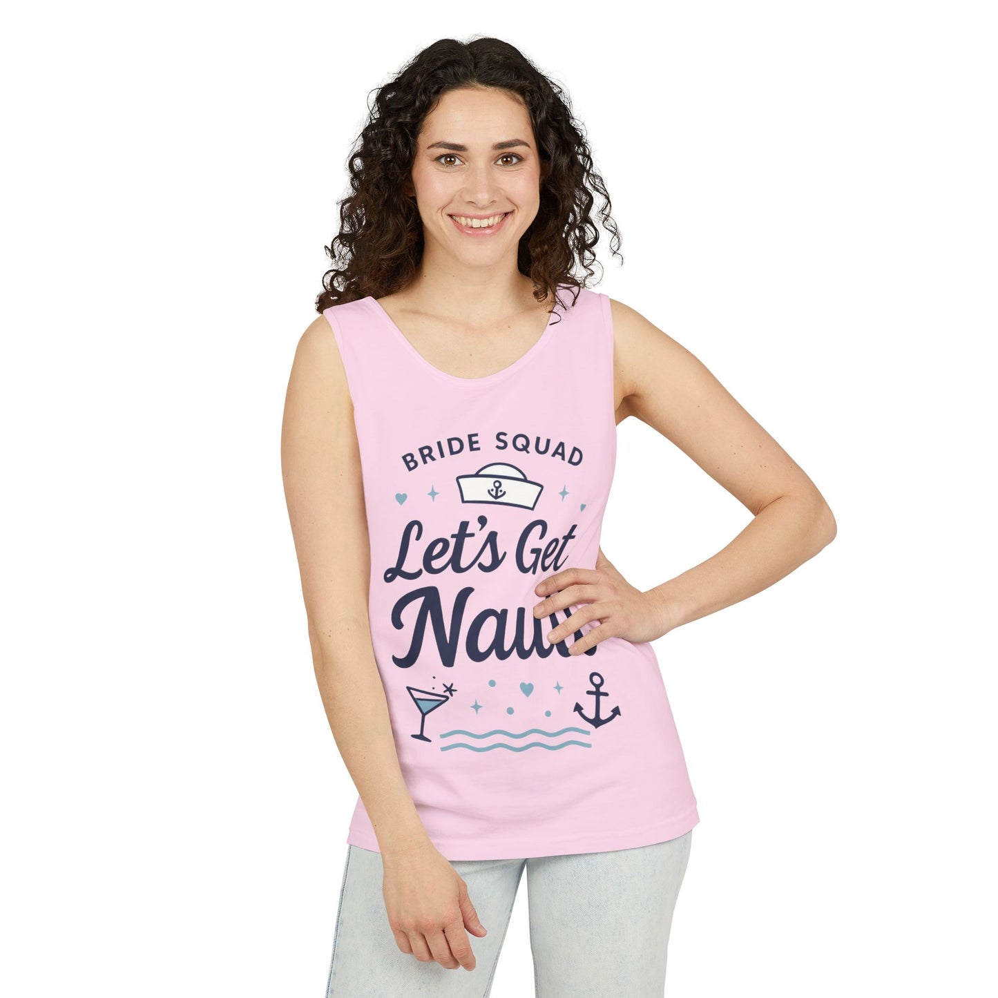 Lets Get Nauti Tank Top, Nautical Bachelorette Party Tee, Bride Squad Gift, Bridesmaid Hen Party Top, Fun Nautical Wedding Shirt