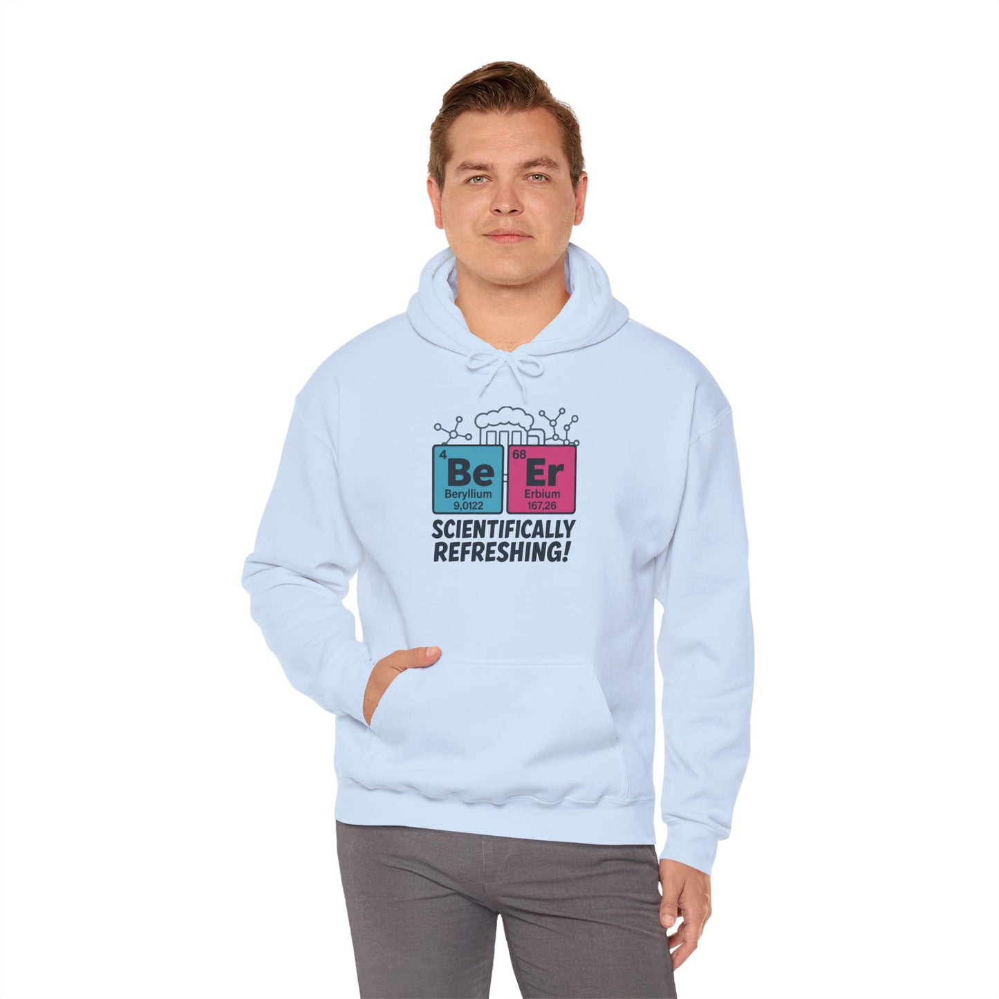 Scientifically Refreshing Beer Mens Hoodie, Gift for Beer Lovers, Science-Inspired Apparel, Perfect for Parties and Gatherings