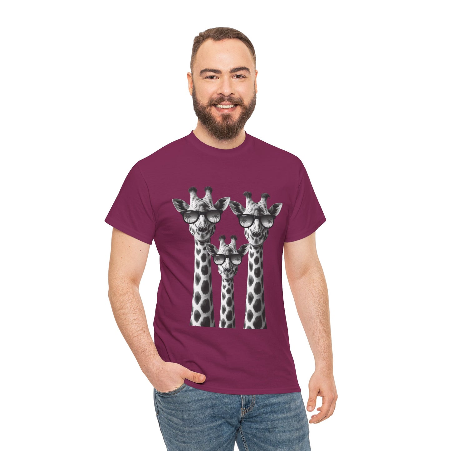 Cool Giraffes Unisex Tee, Fun Gift for Animal Lovers, Nature Enthusiasts, Safari Wildlife Lover Shirt