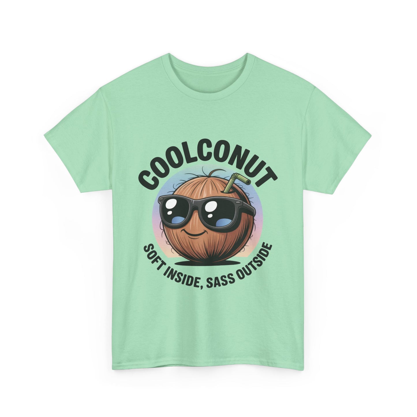 Coolconut Graphic Men's Tee, Soft Inside Sass Outside, Men's T-Shirt for Beach Lovers, Men's Fun Gift, Summer Vibes, Humor Apparel
