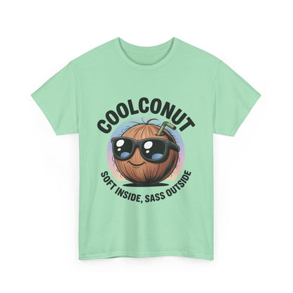 Coolconut Graphic Men's Tee, Soft Inside Sass Outside, Men's T-Shirt for Beach Lovers, Men's Fun Gift, Summer Vibes, Humor Apparel