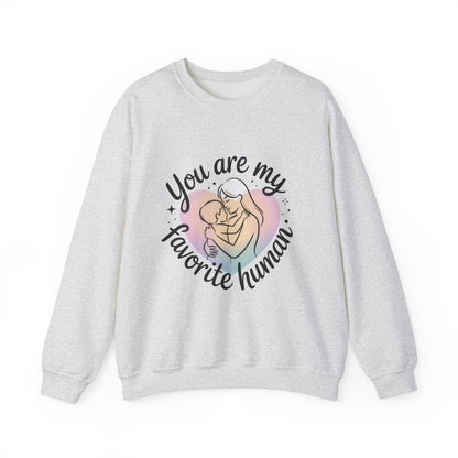 You Are My Favorite Human Mom Sweatshirt, Cute Pastel Heavy Blend Crewneck for Mothers Day, Cozy Gift for Moms, Mothers Day Gift