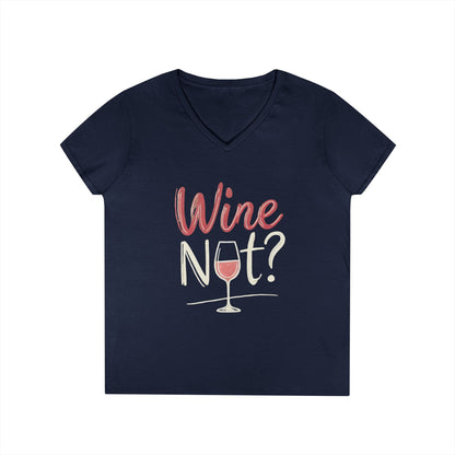 Wine Themed Ladies' V-Neck T-Shirt, Wine Lover Gift, Wine Humor Shirt, Girls Night Party Tee, Wine Pun Graphic Top, Fun Drink Shirt