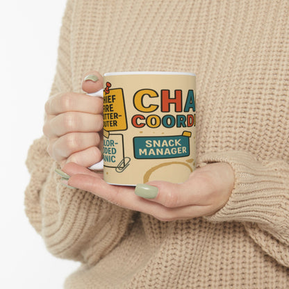 Chaos Coordinator Mug, Funny Coffee Cup for Office Workers, Perfectionists & Multitaskers, Office Humor, Coffee Lovers, Gift for Managers