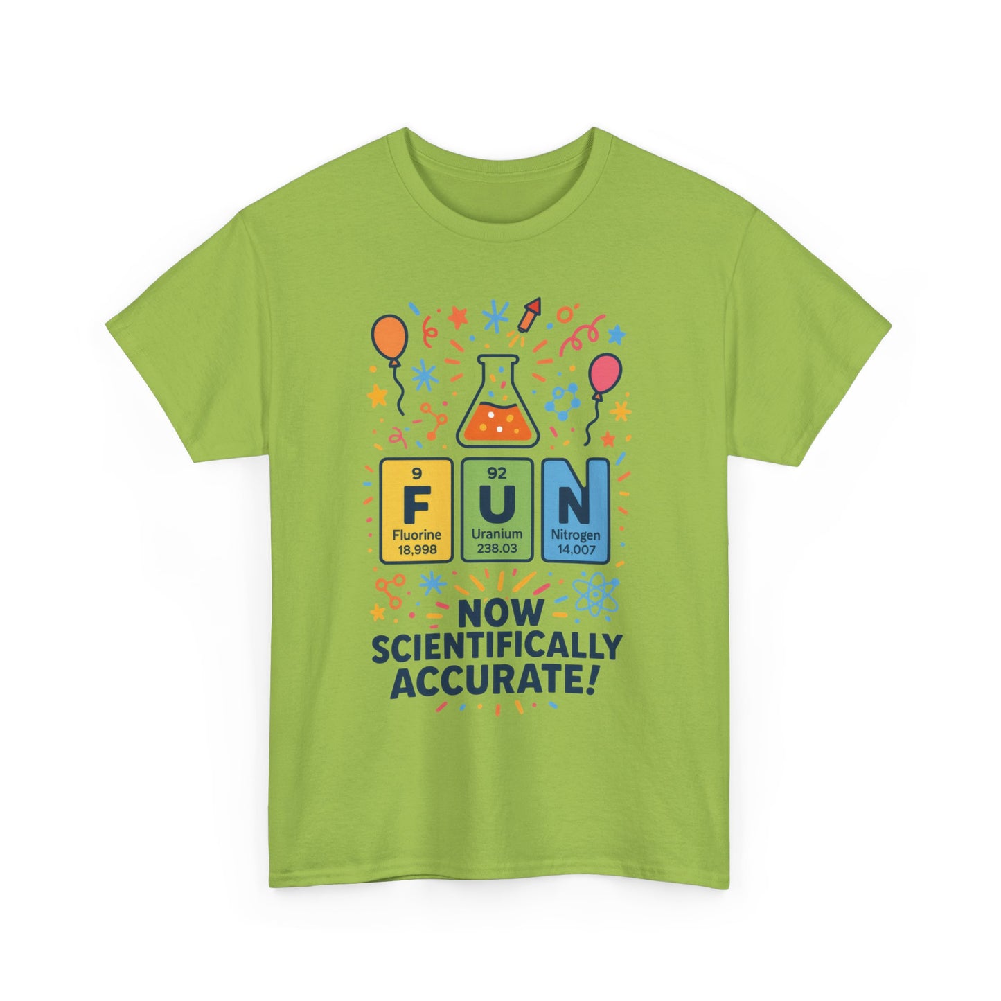 Fun Science Unisex Heavy Cotton Tee, Perfect for STEM Lovers, Gift for Science Teachers, FUN Periodic Table Tee,Nerdy Unisex Shirt