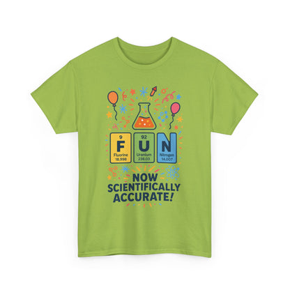 Fun Science Unisex Heavy Cotton Tee, Perfect for STEM Lovers, Gift for Science Teachers, FUN Periodic Table Tee,Nerdy Unisex Shirt