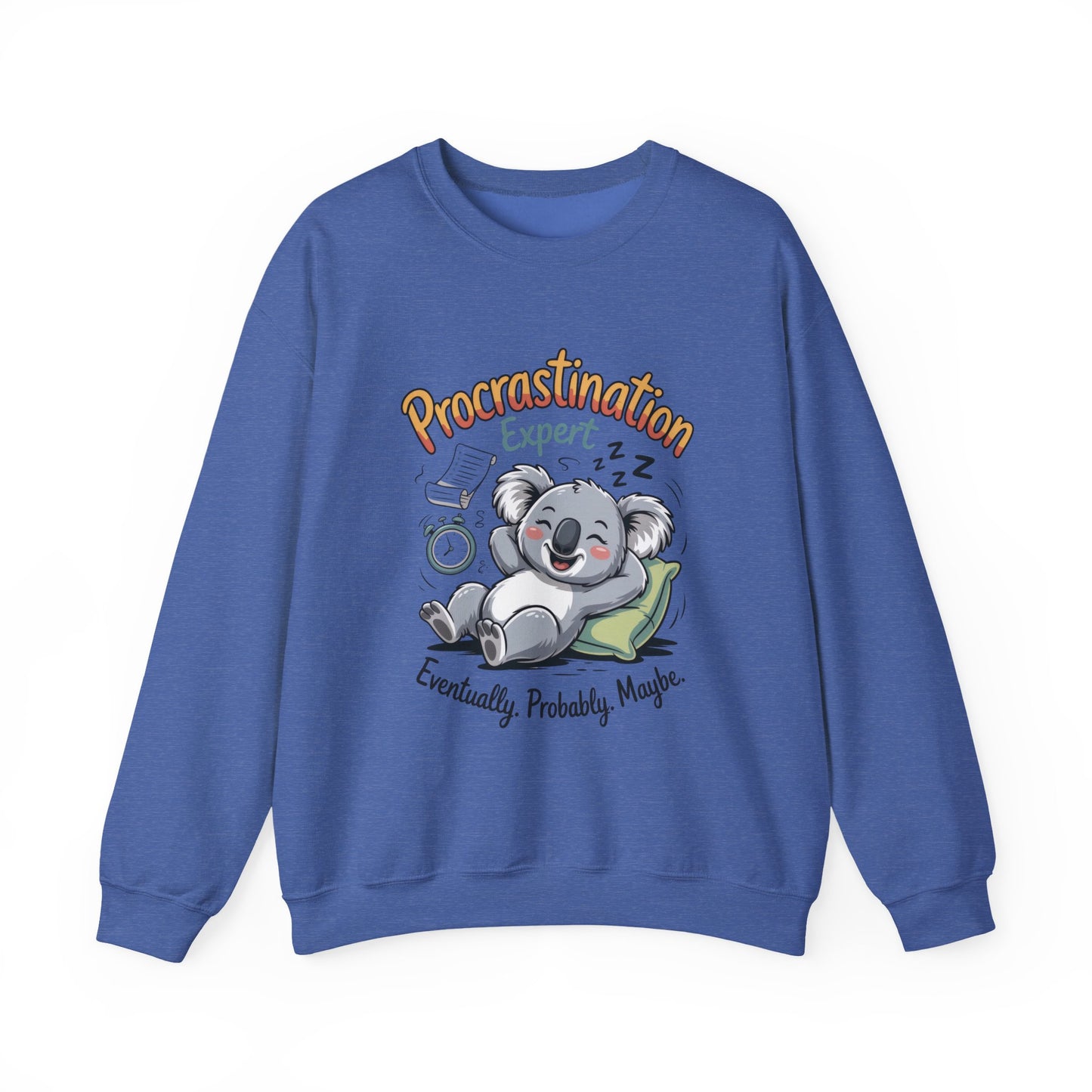 Procrastination Expert Womens Sweatshirt, Funny Crewneck, Cozy Gift for Students, Lazy Day Apparel, Womens Sweatshirt for Relaxation