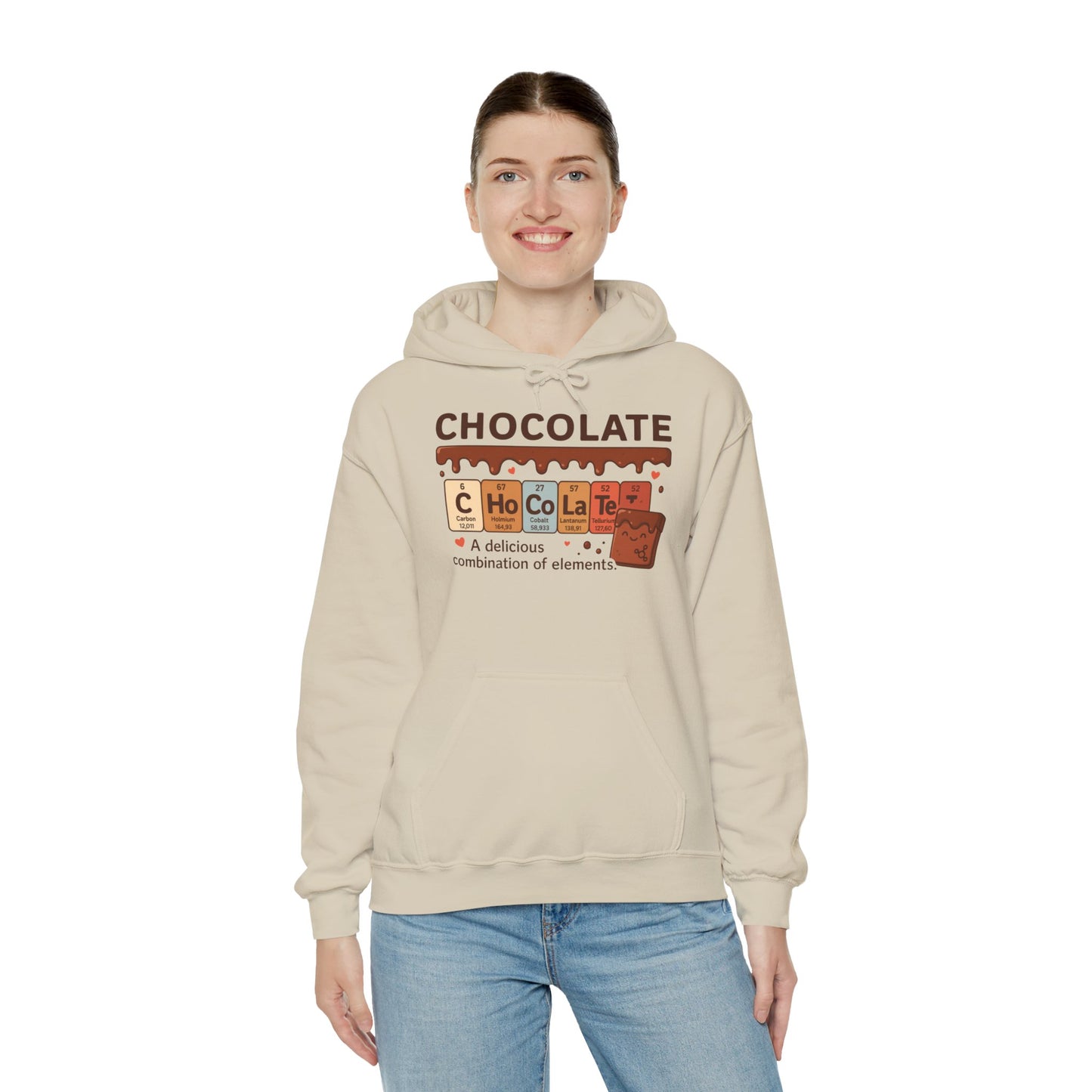 Chocolate Lover's Comfort Hoodie, Perfect Gift for Chemistry Lovers, Casual Wear, Sweet Treats Enthusiasts, Birthdays, Chemistry Students