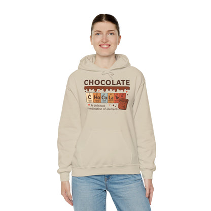 Chocolate Lover's Comfort Hoodie, Perfect Gift for Chemistry Lovers, Casual Wear, Sweet Treats Enthusiasts, Birthdays, Chemistry Students