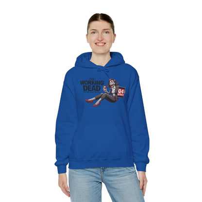 The Working Dead Women's Zombie Hoodie, Funny Office Meeting Sweatshirt, Halloween Zombie Top, Halloween Work Top