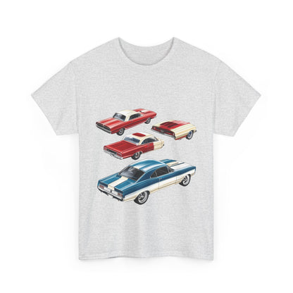 Vintage Muscle Car T-Shirt, Mens Cotton Tee with Retro American Classic Car Illustration, Gift for Car Lovers, Classic Car Graphic Tee