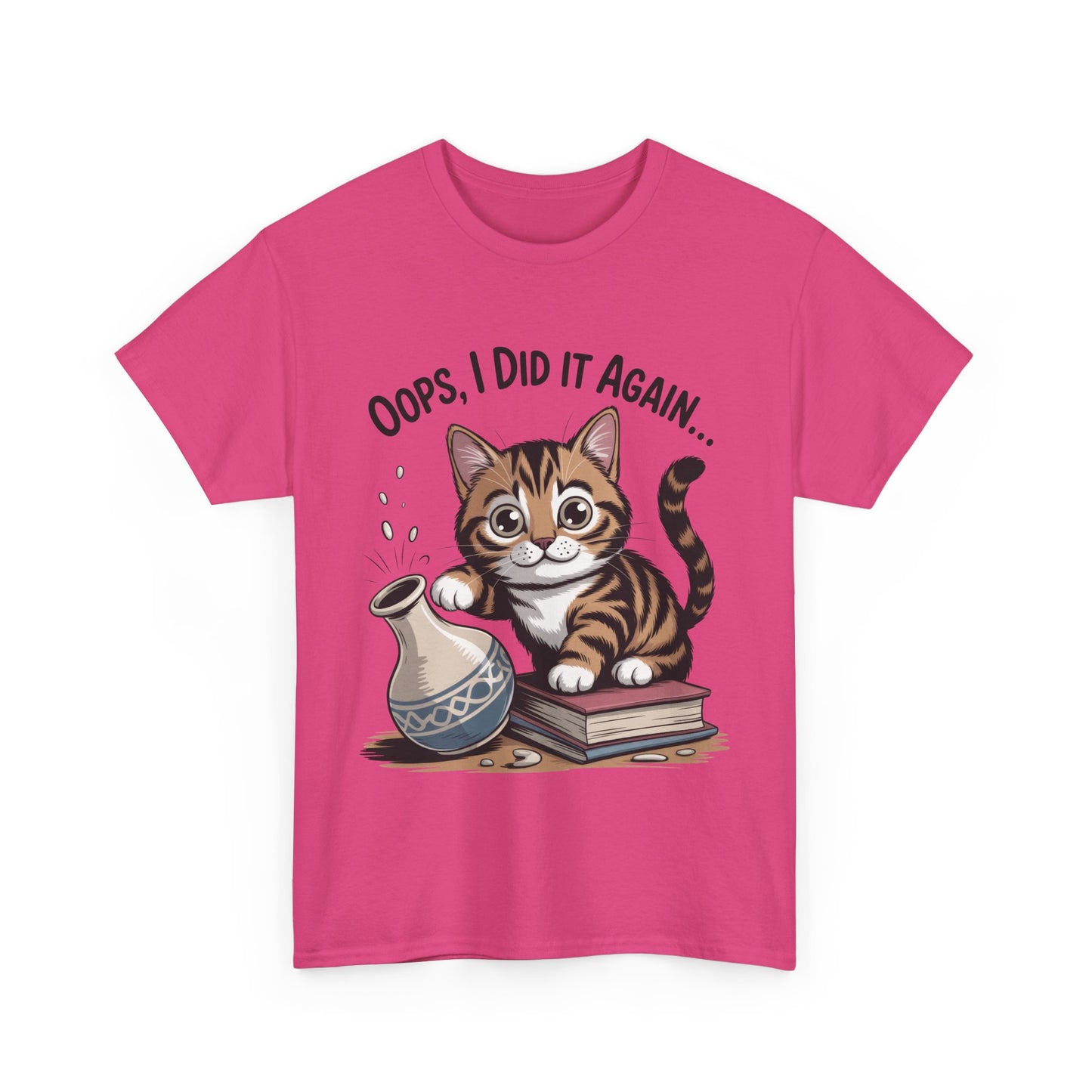 Playful Cat Women's Tee, Funny Oops I Did It Again Design, Cat Lover Gift, Casual Wear, Birthday Gift, Pet Lover Tee, Women's Gift