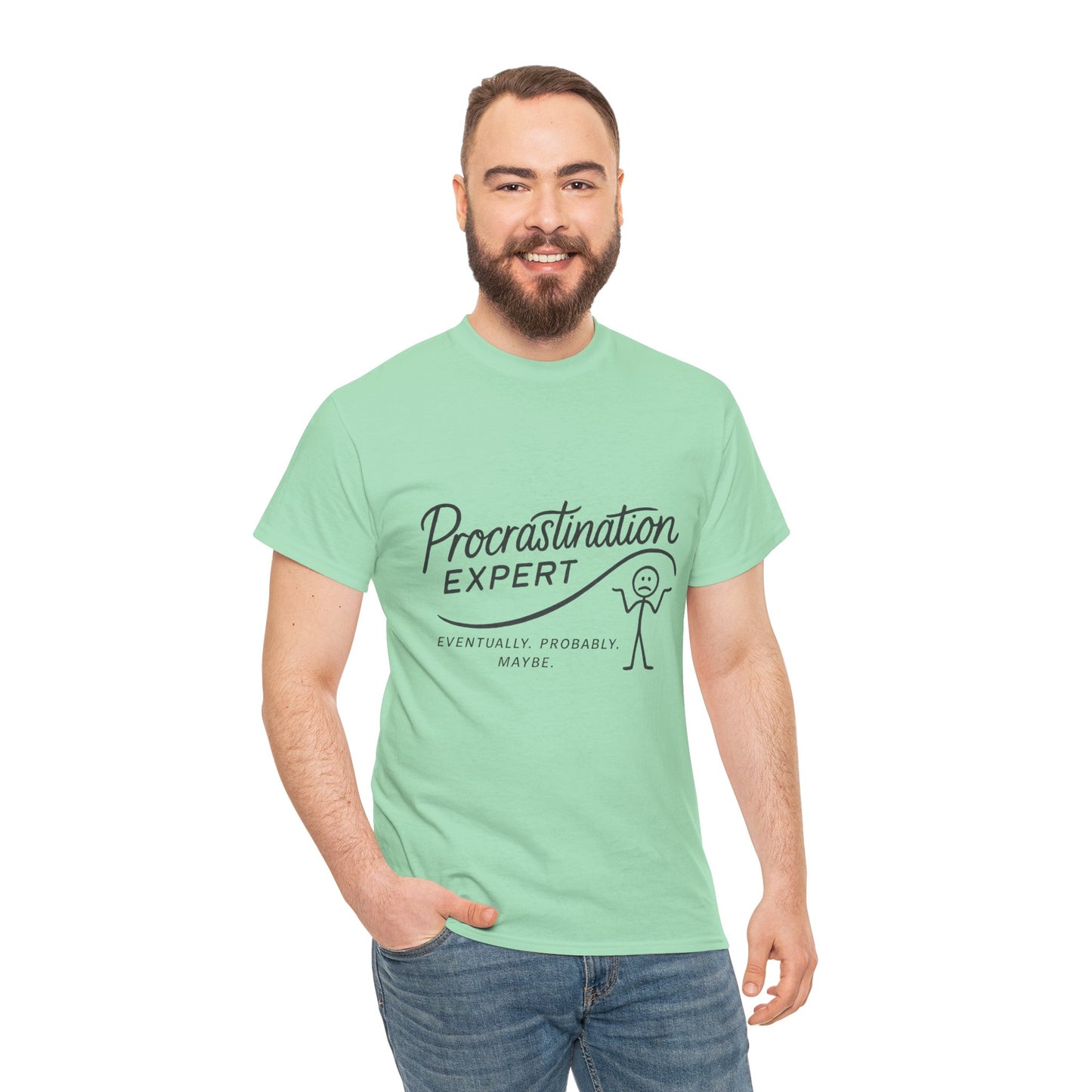 Procrastination Expert Men's Tee, Funny Shirt for Slackers, Gift for Students, Men's Comfortable Casual Wear, Laughs for Every Occasion