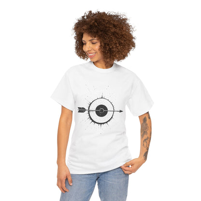 Artistic Arrow Graphic Unisex Cotton Tee, Motivational Shirt, Casual Wear, Gift for Him/Her, Trendy Fashion