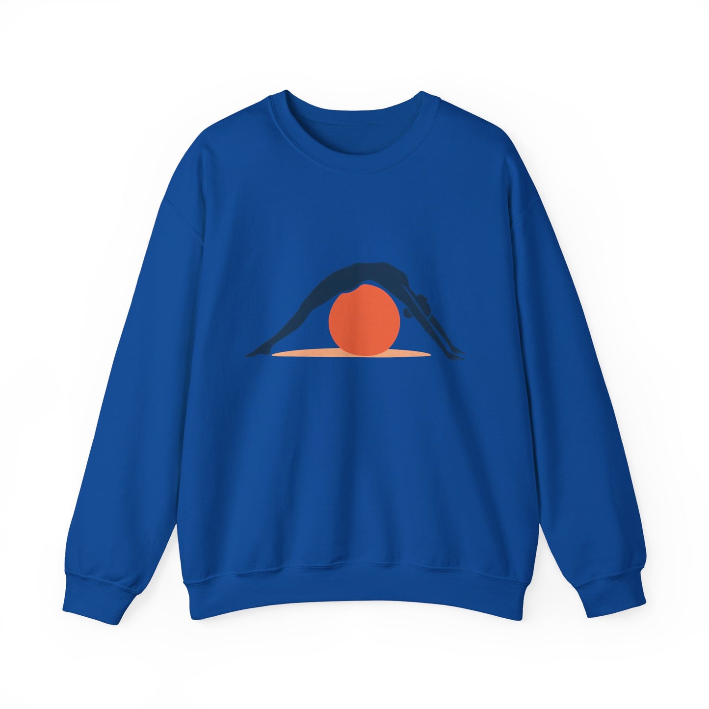 Womens Heavy Blend™ Crewneck Sweatshirt, Womens Pilates Sweatshirt, Yoga Fitness Graphic Pullover, Cute Workout Top