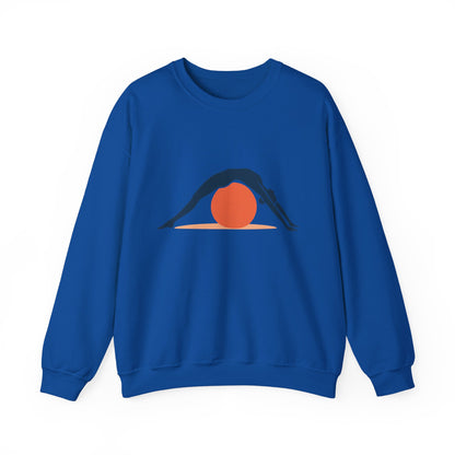 Womens Heavy Blend™ Crewneck Sweatshirt, Womens Pilates Sweatshirt, Yoga Fitness Graphic Pullover, Cute Workout Top