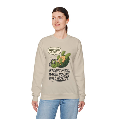 Casual Humor Unisex Sweatshirt, Perfect Gift for Anxiety Relief, Social Anxiety Joke, Quirky Graphic Sweatshirt, Introvert Humor Gift