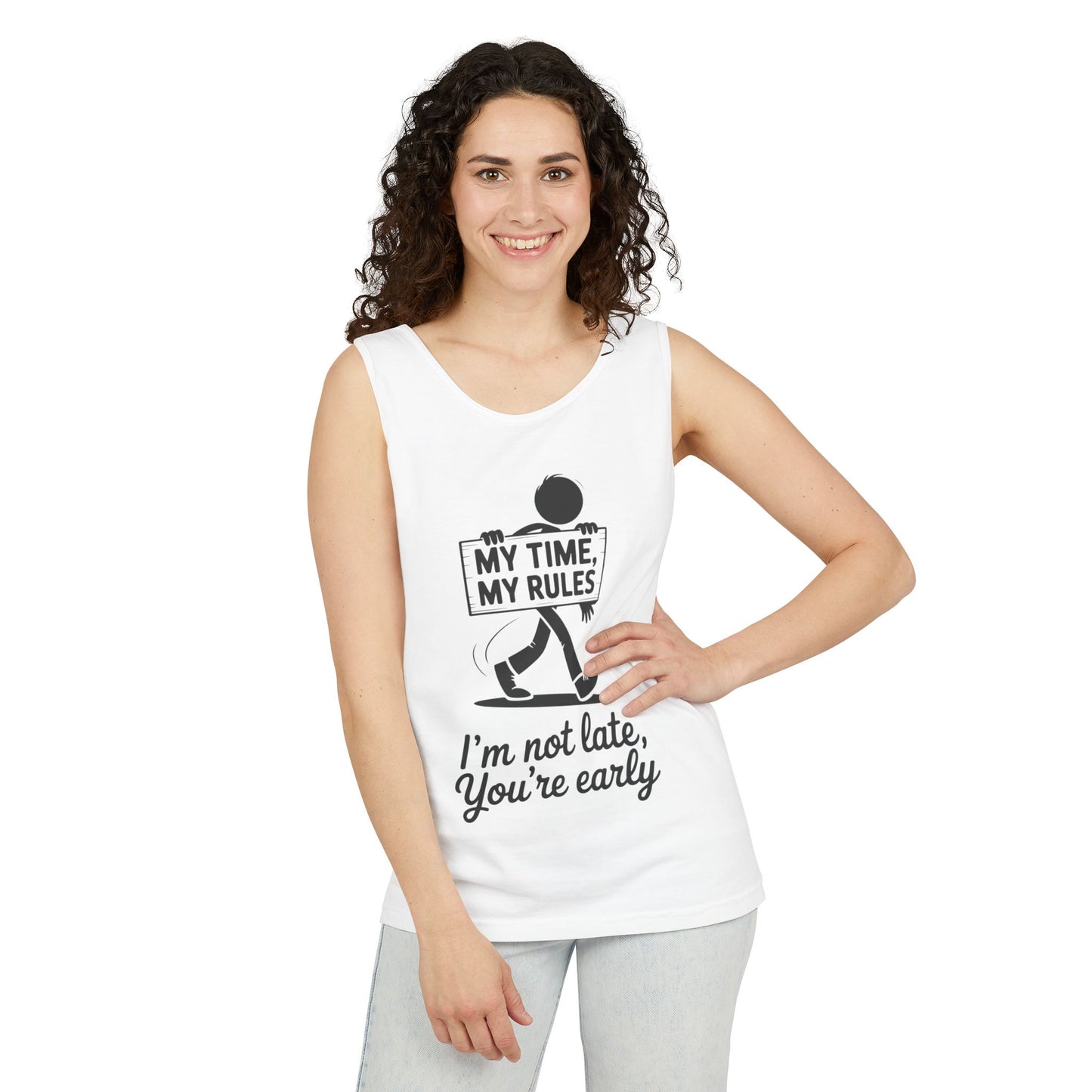 My Time, My Rules Men's Tank Top, Fun Casual Wear for Any Occasion, Relaxed Vibe, Time Management Humor, Self love t shirt