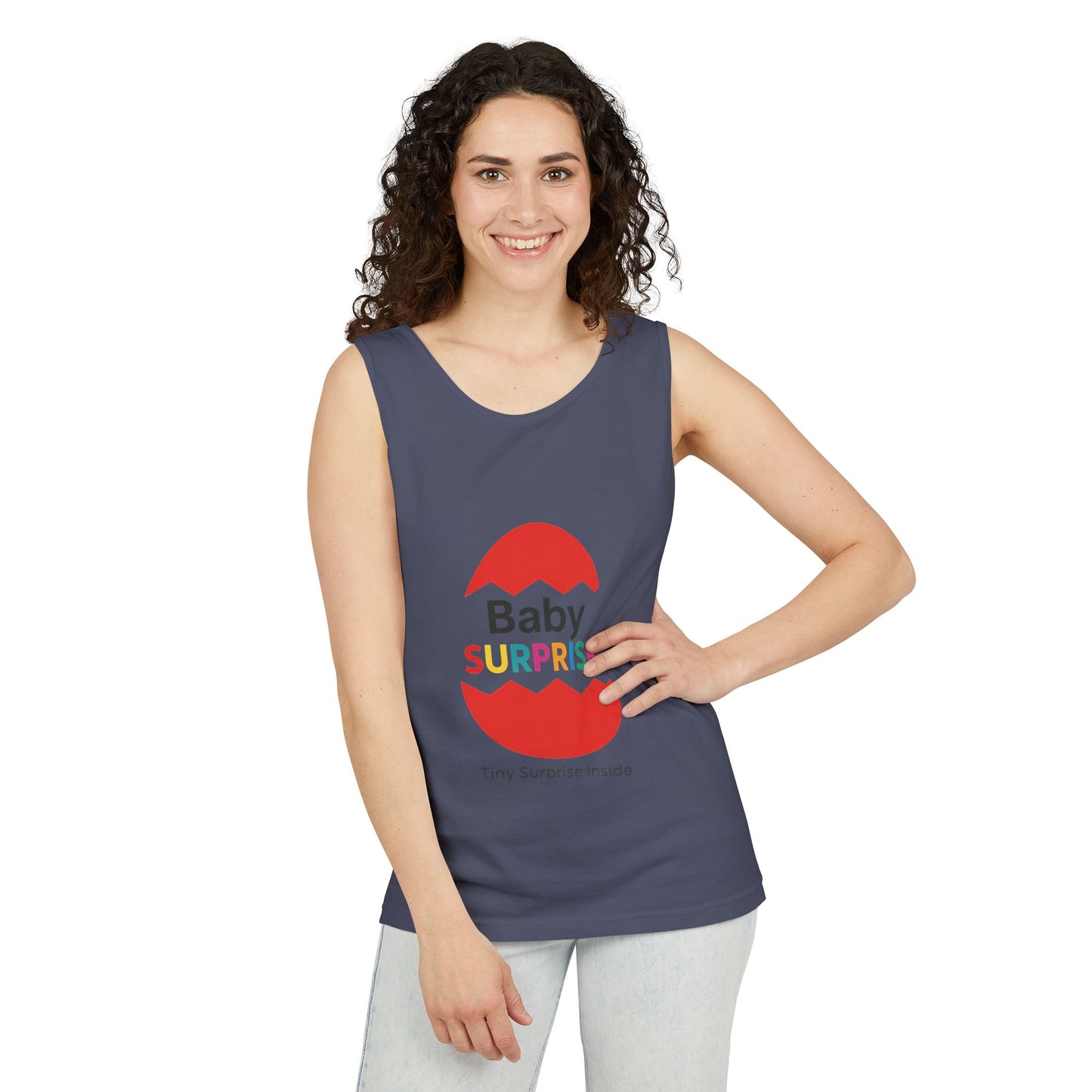 Baby Surprise Maternity Tank Top, Pregnancy Announcement Tank, Mom To Be Gift, Expecting Baby Reveal Top, Baby Shower Gift,Gender Reveal Tee